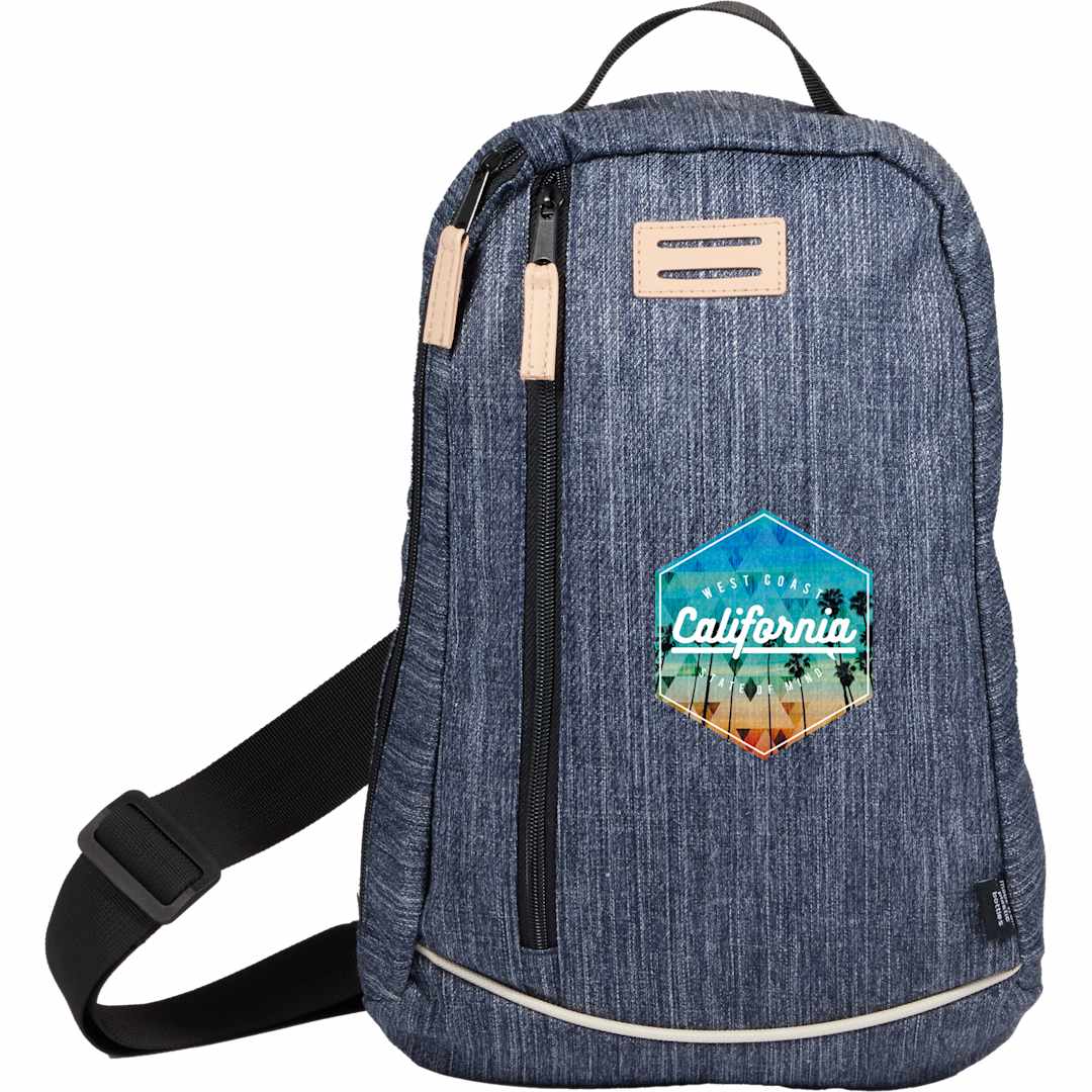 Front View of Blue The Goods 2.0 Recycled Sling