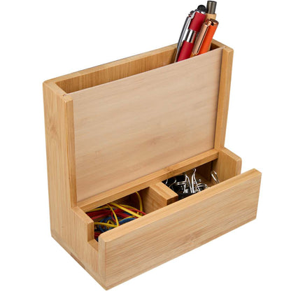 FSC® 100% Bamboo Photo Frame Desktop Organizer