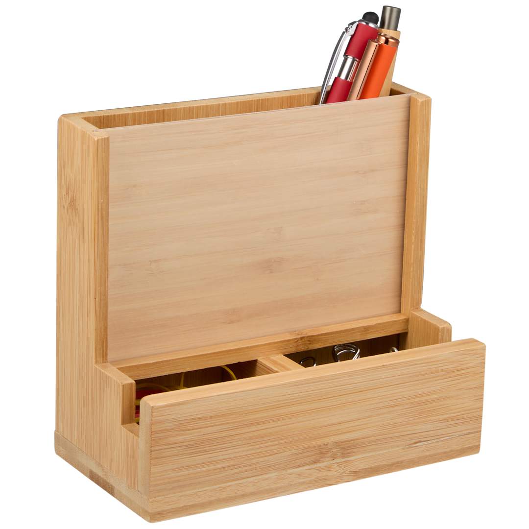 FSC® 100% Bamboo Photo Frame Desktop Organizer
