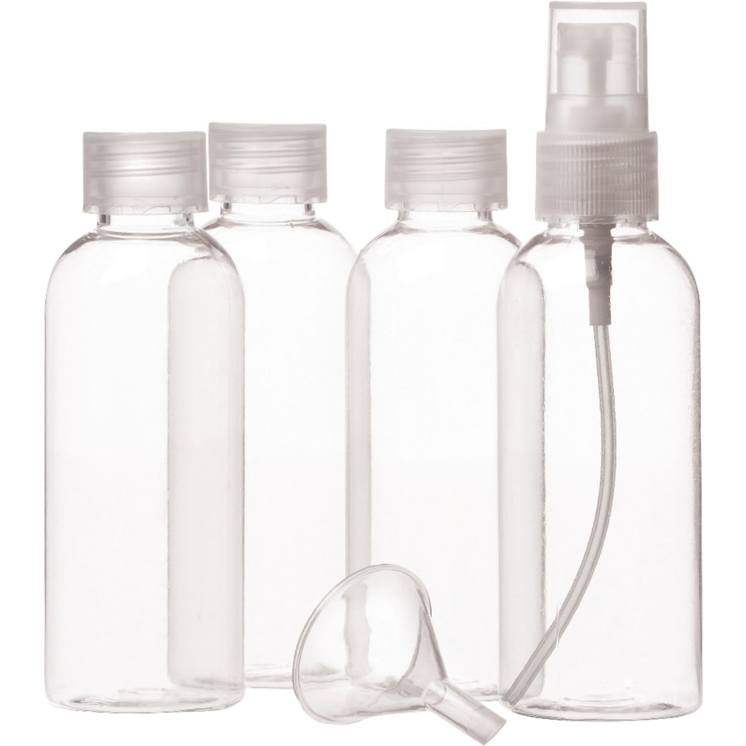 Front View of Clear Carry-On Kit