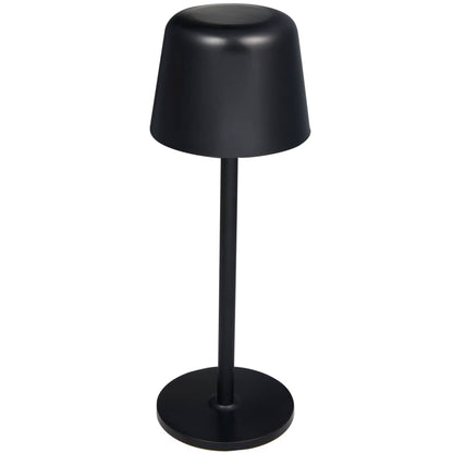 Front View of Black Recycled Mini Rechargeable Desk Lamp