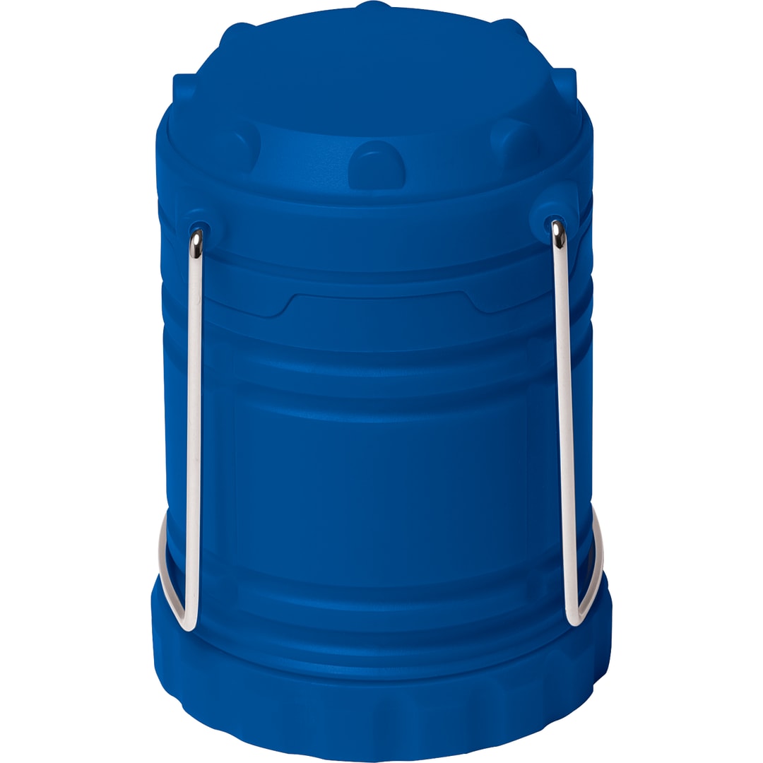 Front View of Blue Mini COB Pop Up Lantern