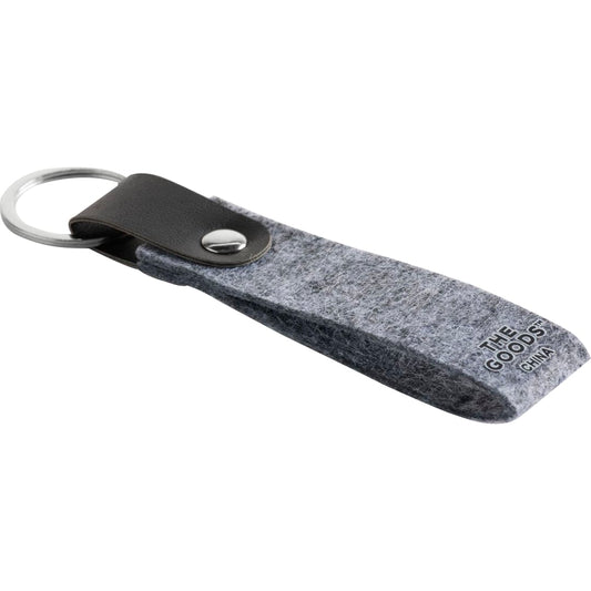 Gray THE GOODS™ Recycled Felt Keychain