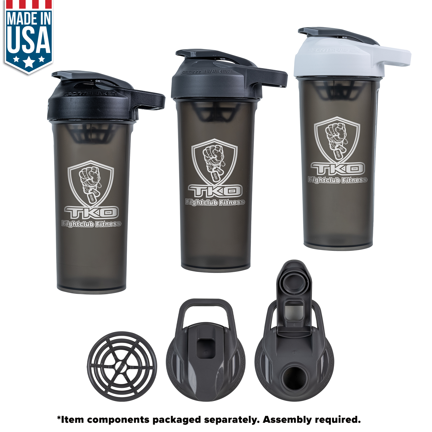 Black 27 Oz U.s.a. Made Protein Sport Shaker Bottle
