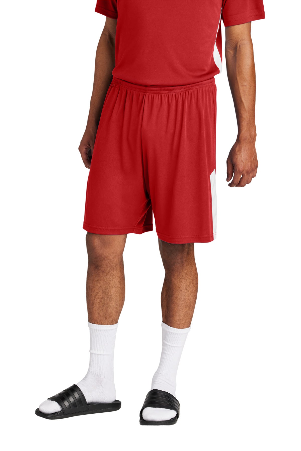 SanMar ST103_DEEPREDWHITE_Model_Front.jpg