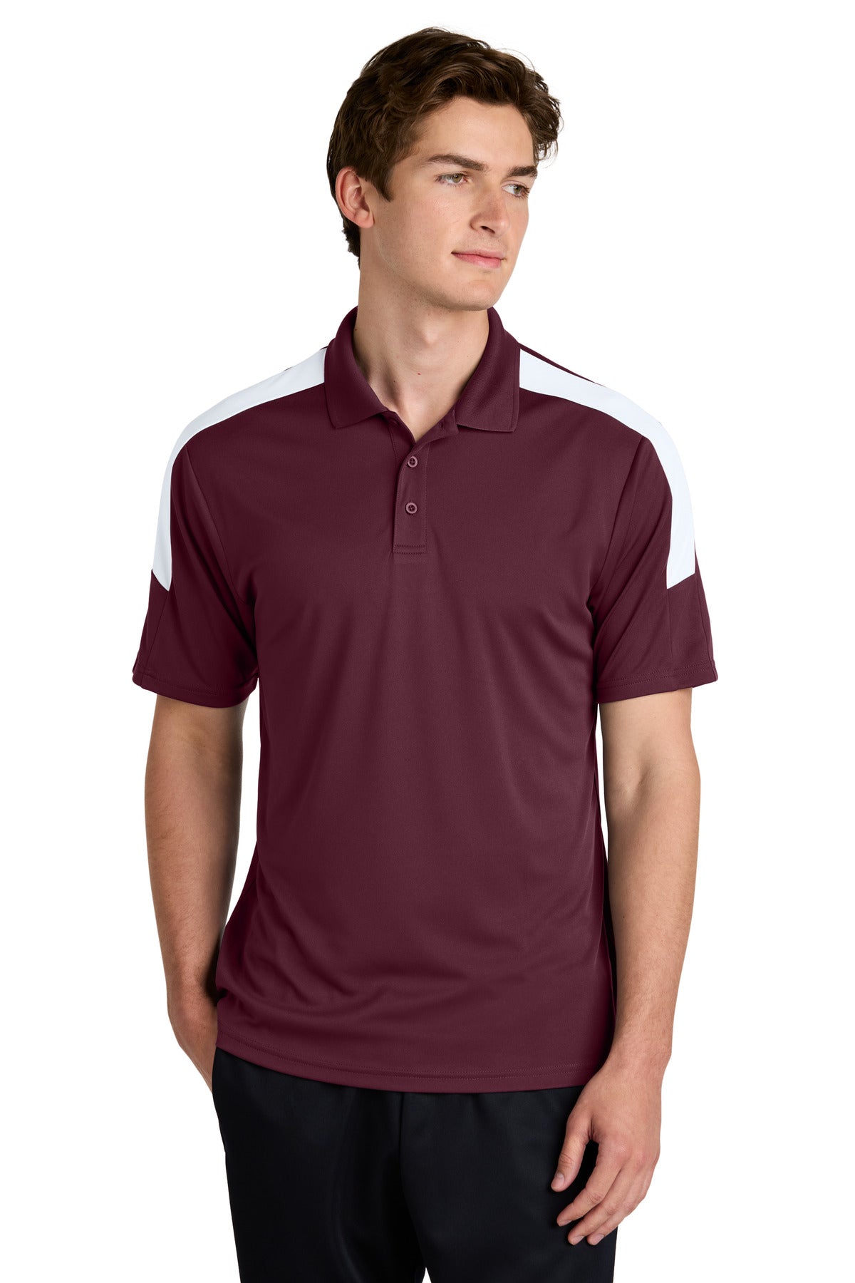 SanMar ST104_maroonwhite_model_front.jpg