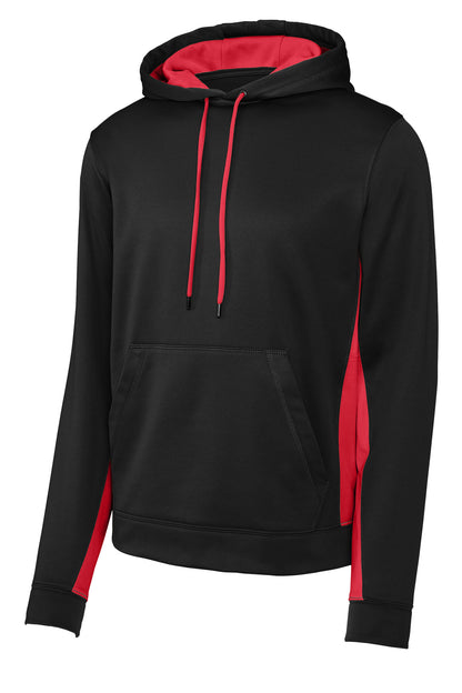 Sport-Tek Sport-Wick Fleece Colorblock Hooded Pullover. ST235