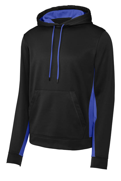 Sport-Tek Sport-Wick Fleece Colorblock Hooded Pullover. ST235