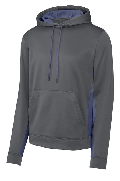 Sport-Tek Sport-Wick Fleece Colorblock Hooded Pullover. ST235