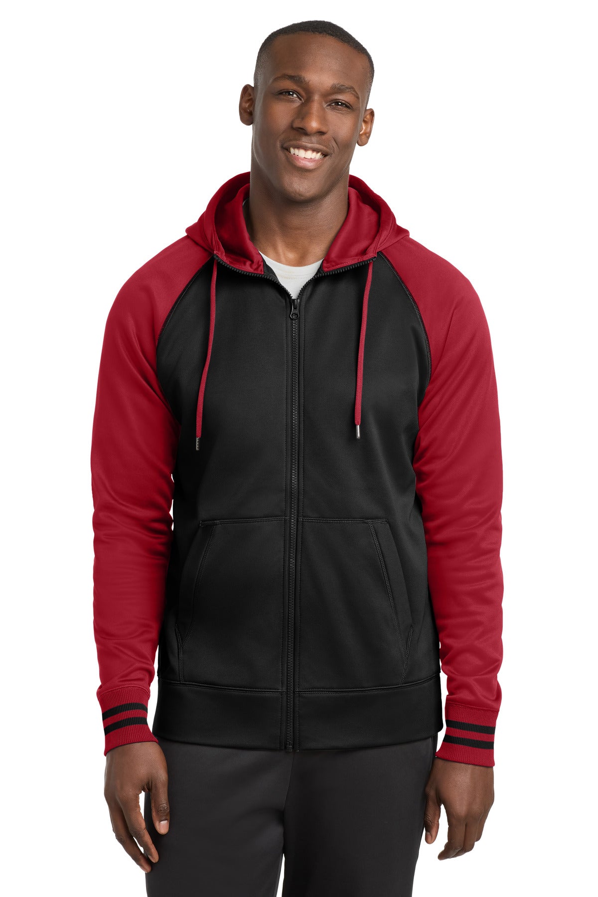 SanMar ST236_blackdeepred_model_front.jpg