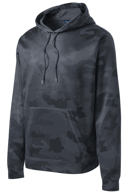 Sport-Tek Sport-Wick CamoHex Fleece Hooded Pullover. ST240