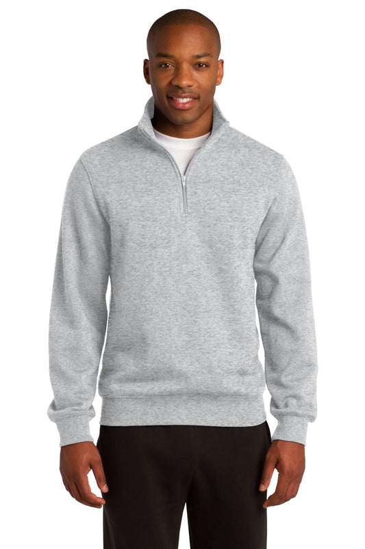 Front View of Athletic Hthr Sport-Tek 1/4-Zip Sweatshirt. ST253  - XS