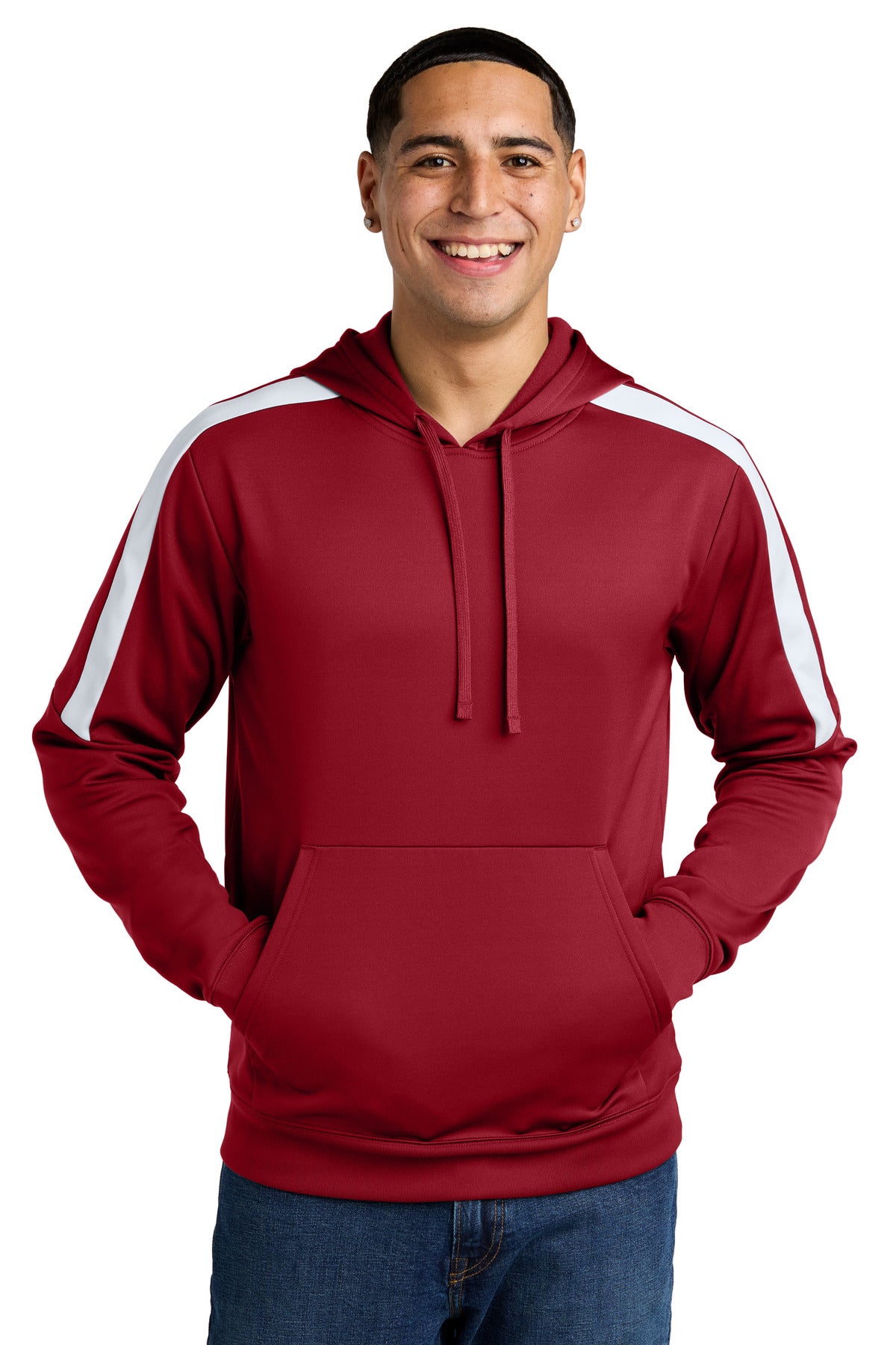SanMar ST255_deepredwhite_model_front.jpg