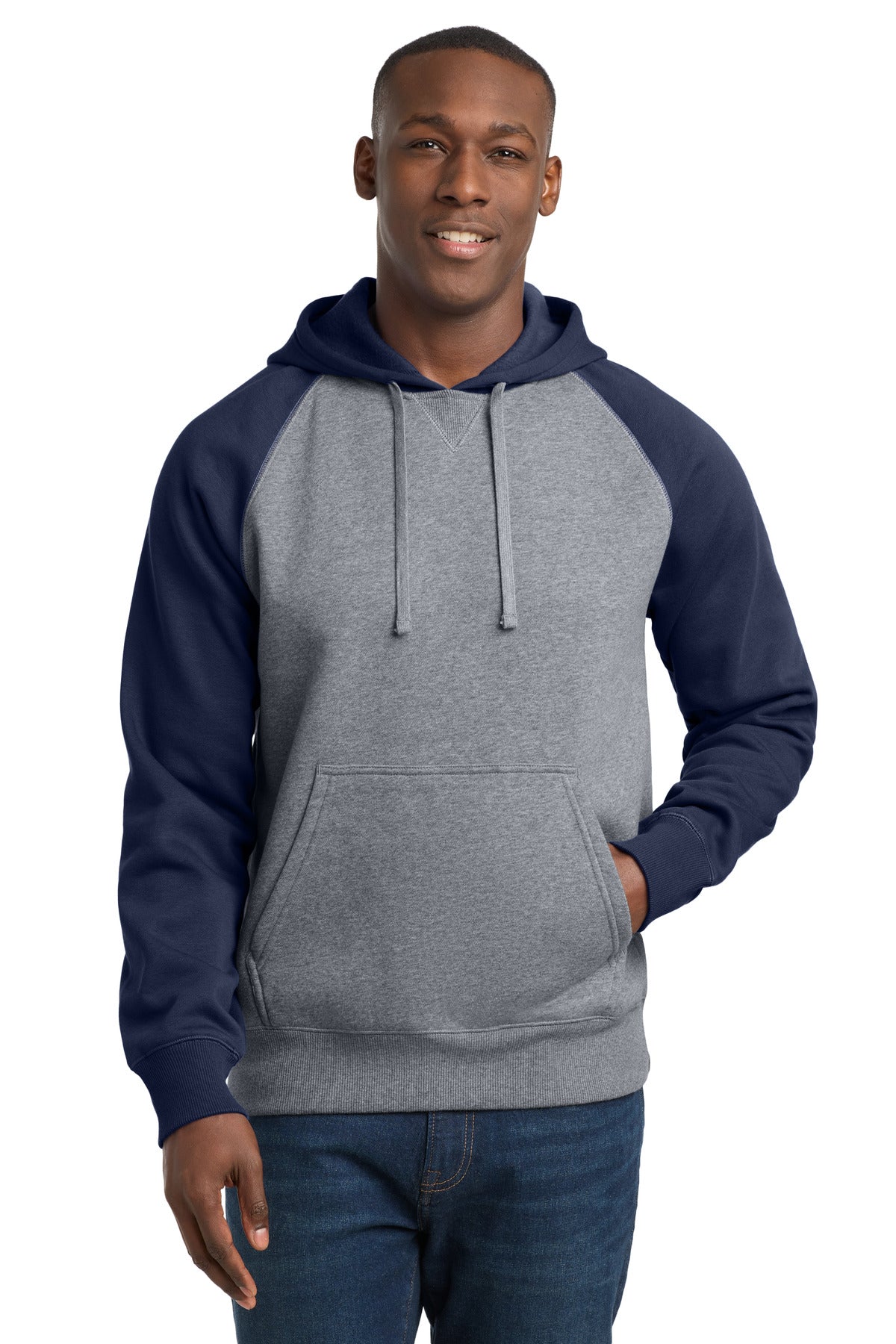 SanMar ST267_truenavyvintageheather_model_front.jpg