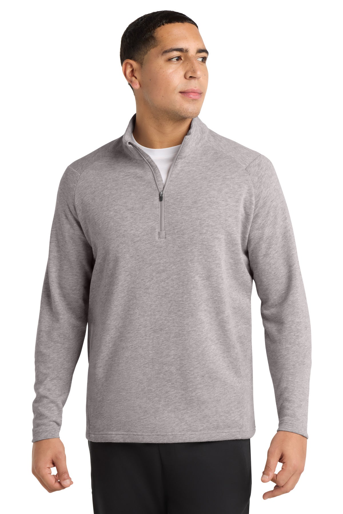SanMar ST273_heathergrey_model_front.jpg