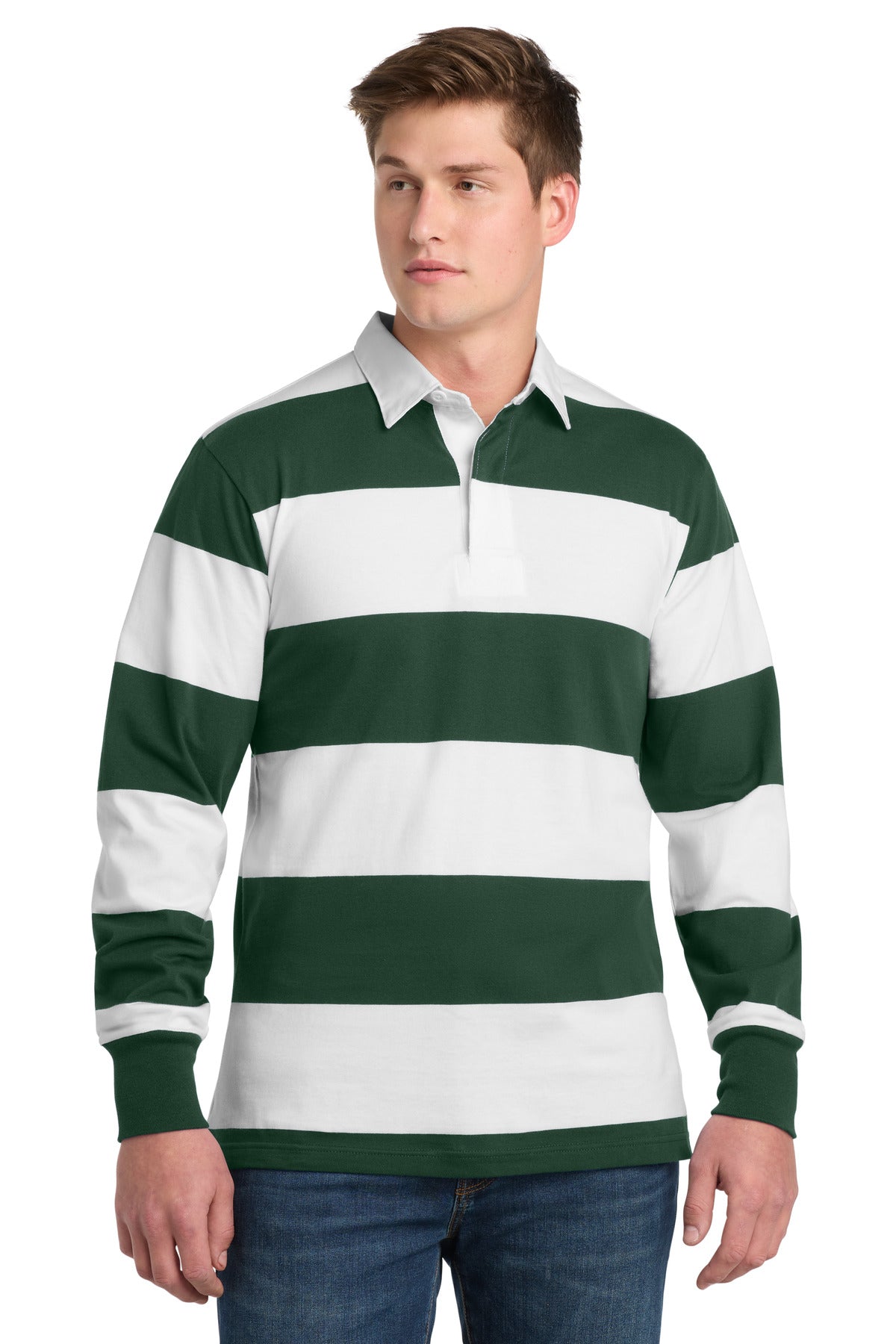 SanMar ST301_forestgreenwhite_model_front.jpg