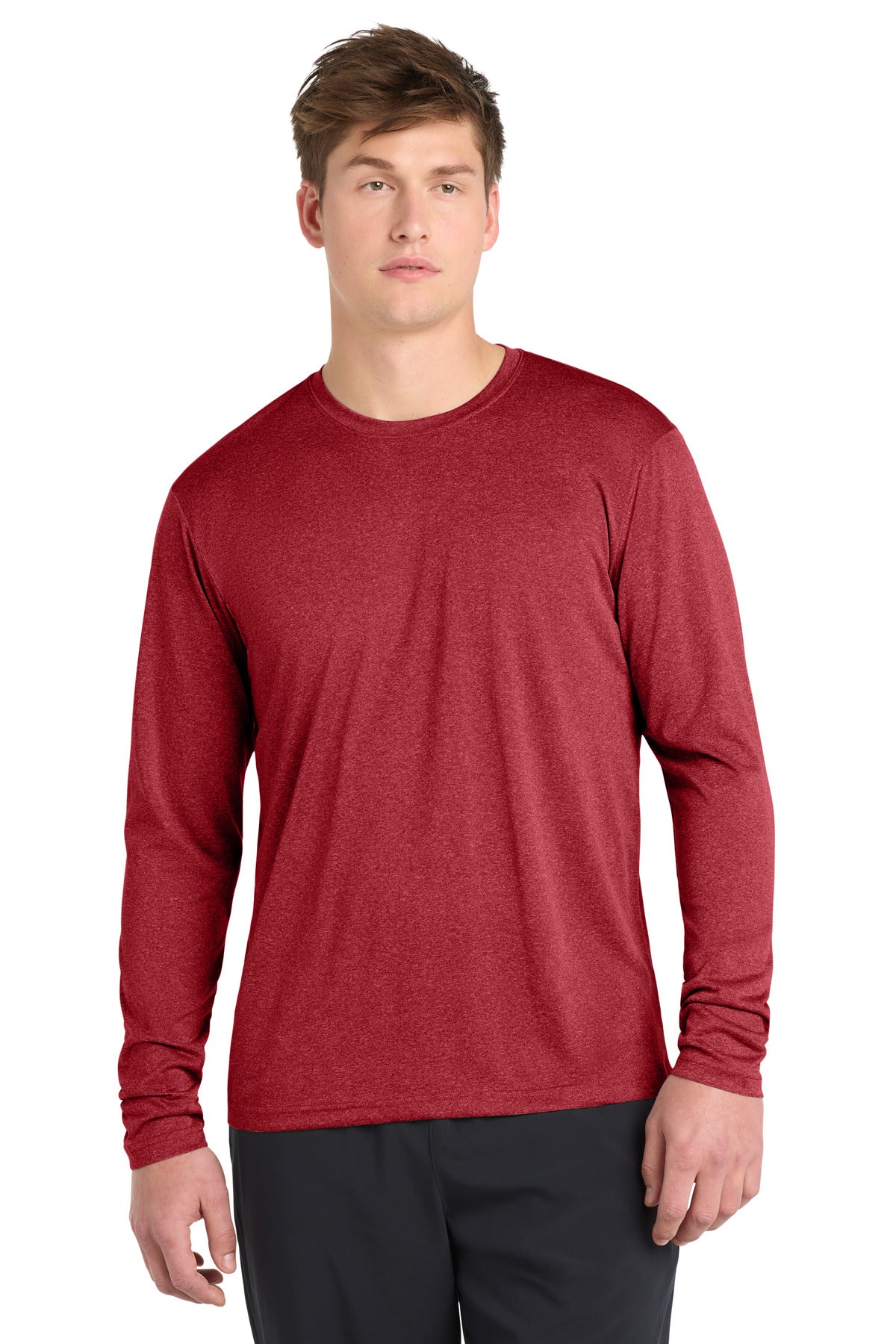 SanMar ST360LS_scarletheather_model_front.jpg