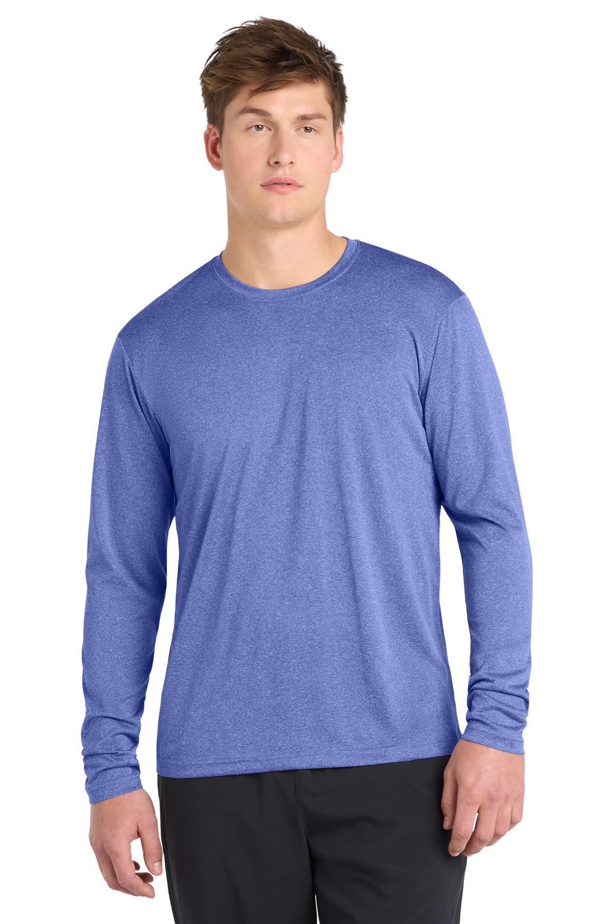 SanMar ST360LS_trueroyalheather_model_front.jpg