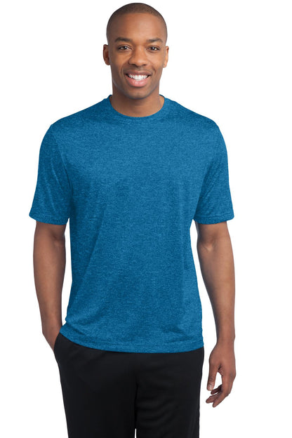 Front View of Blue Wake Hthr Sport-Tek Tall Heather Contender Tee. TST360  - 3XLT