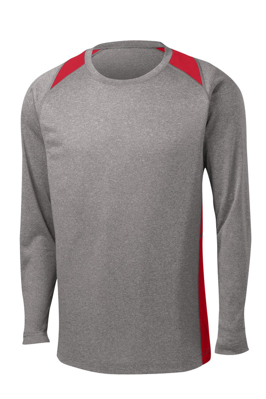 Sport-Tek Long Sleeve Heather Colorblock Contender Tee. ST361LS