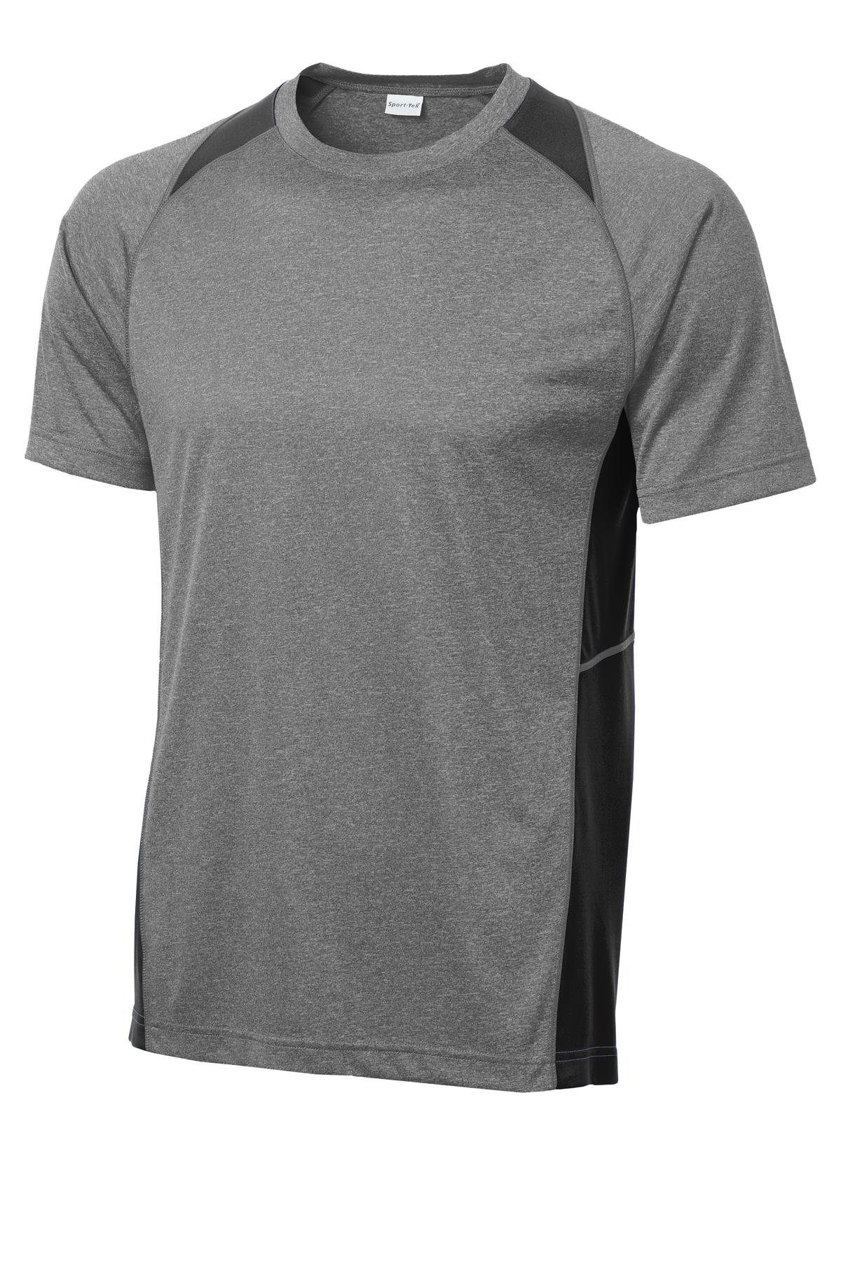 Sport-Tek Heather Colorblock Contender Tee. ST361