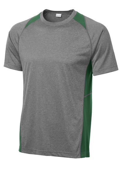 Sport-Tek Heather Colorblock Contender Tee. ST361
