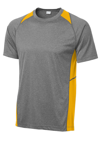 Sport-Tek Heather Colorblock Contender Tee. ST361