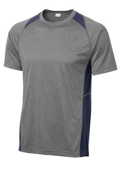 Sport-Tek Heather Colorblock Contender Tee. ST361