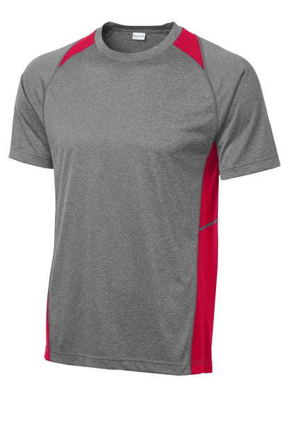 Sport-Tek Heather Colorblock Contender Tee. ST361
