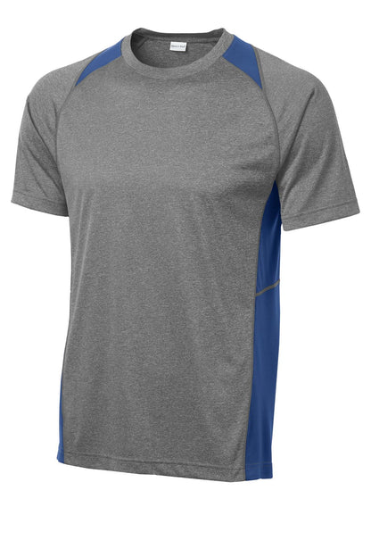 Sport-Tek Heather Colorblock Contender Tee. ST361