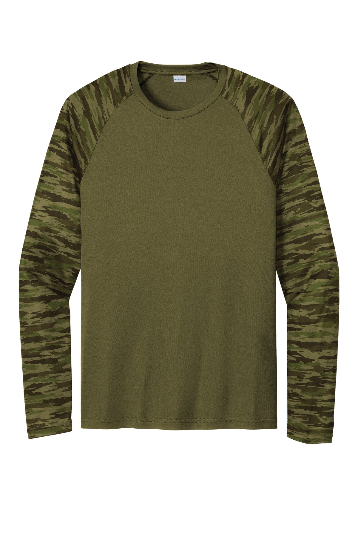 Sport-Tek Drift Camo Colorblock Long Sleeve Tee ST376LS