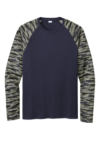 Sport-Tek Drift Camo Colorblock Long Sleeve Tee ST376LS