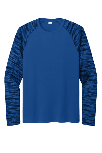 Sport-Tek Drift Camo Colorblock Long Sleeve Tee ST376LS