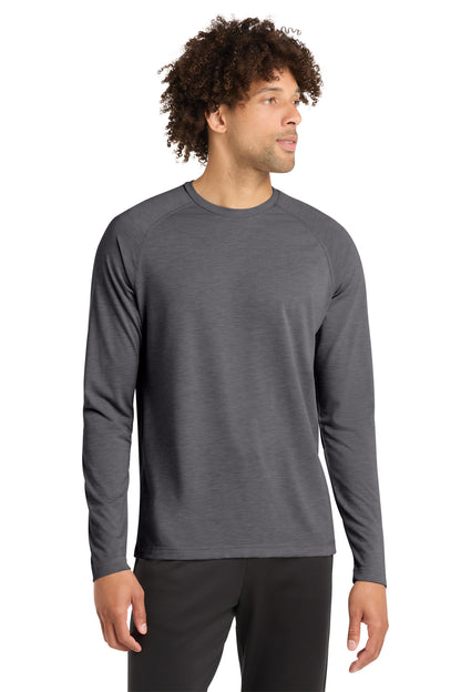 SanMar ST400LS_darkgreyheather_model_front.jpg