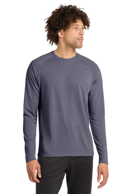 SanMar ST400LS_truenavyheather_model_front.jpg