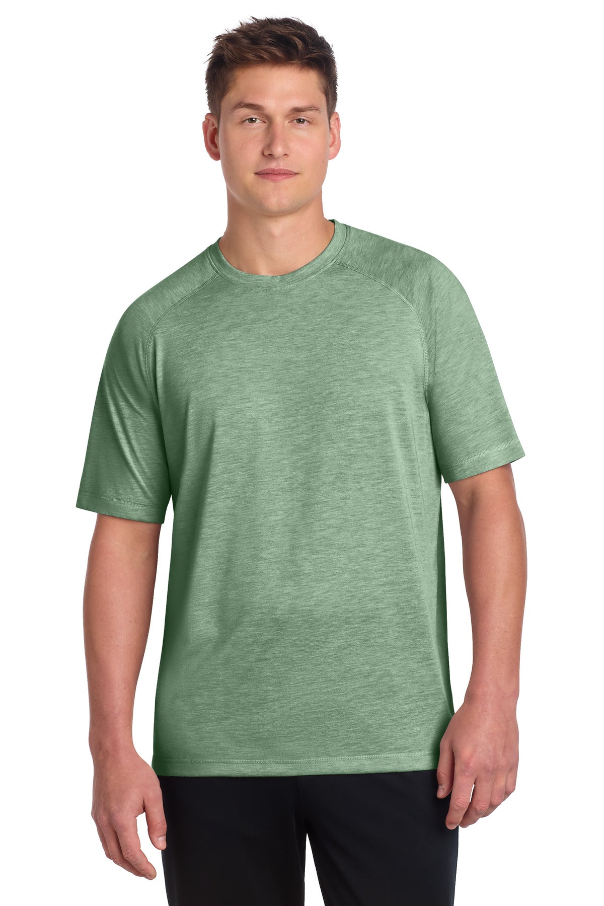 SanMar ST400_forestgreenheather_model_front.jpg