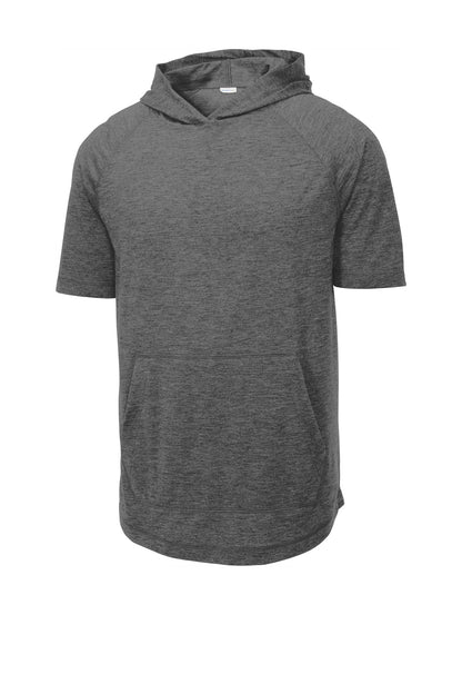 Sport-Tek PosiCharge Tri-Blend Wicking Short Sleeve Hoodie. ST404