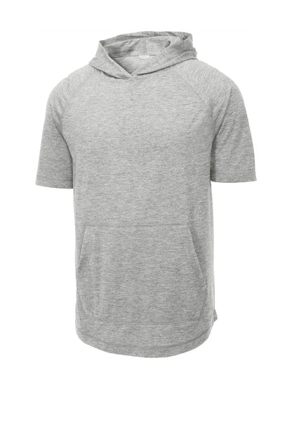 Sport-Tek PosiCharge Tri-Blend Wicking Short Sleeve Hoodie. ST404