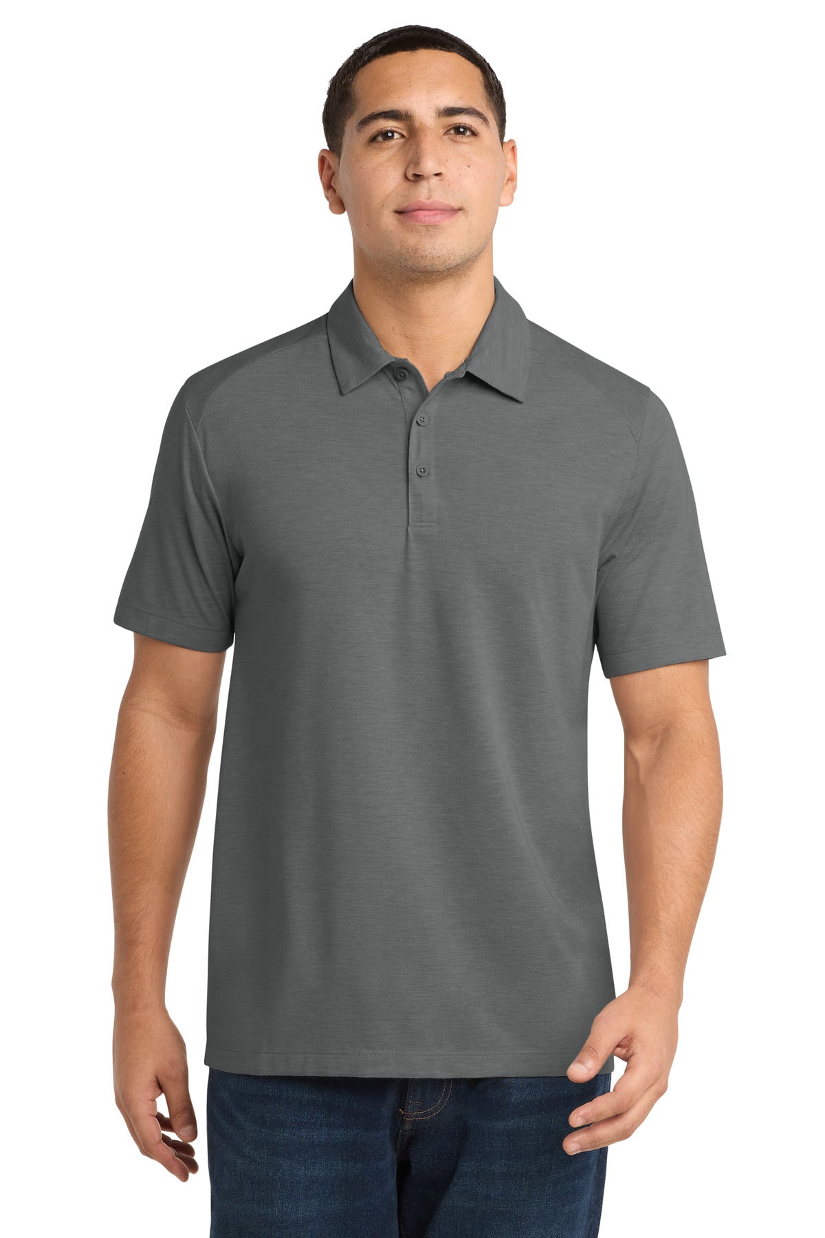 SanMar ST405_darkgreyheather_model_front.jpg
