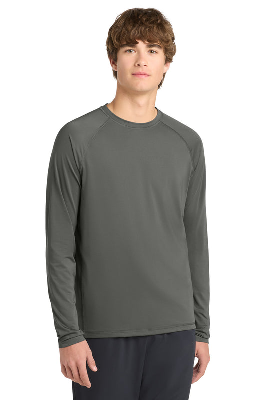SanMar ST470LS_darksmokegrey_model_front.jpg