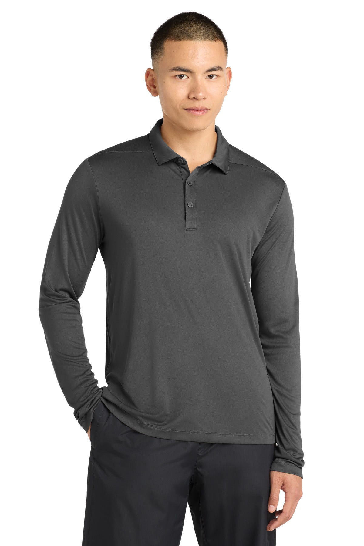 SanMar ST520LS_darksmokegrey_model_front.jpg