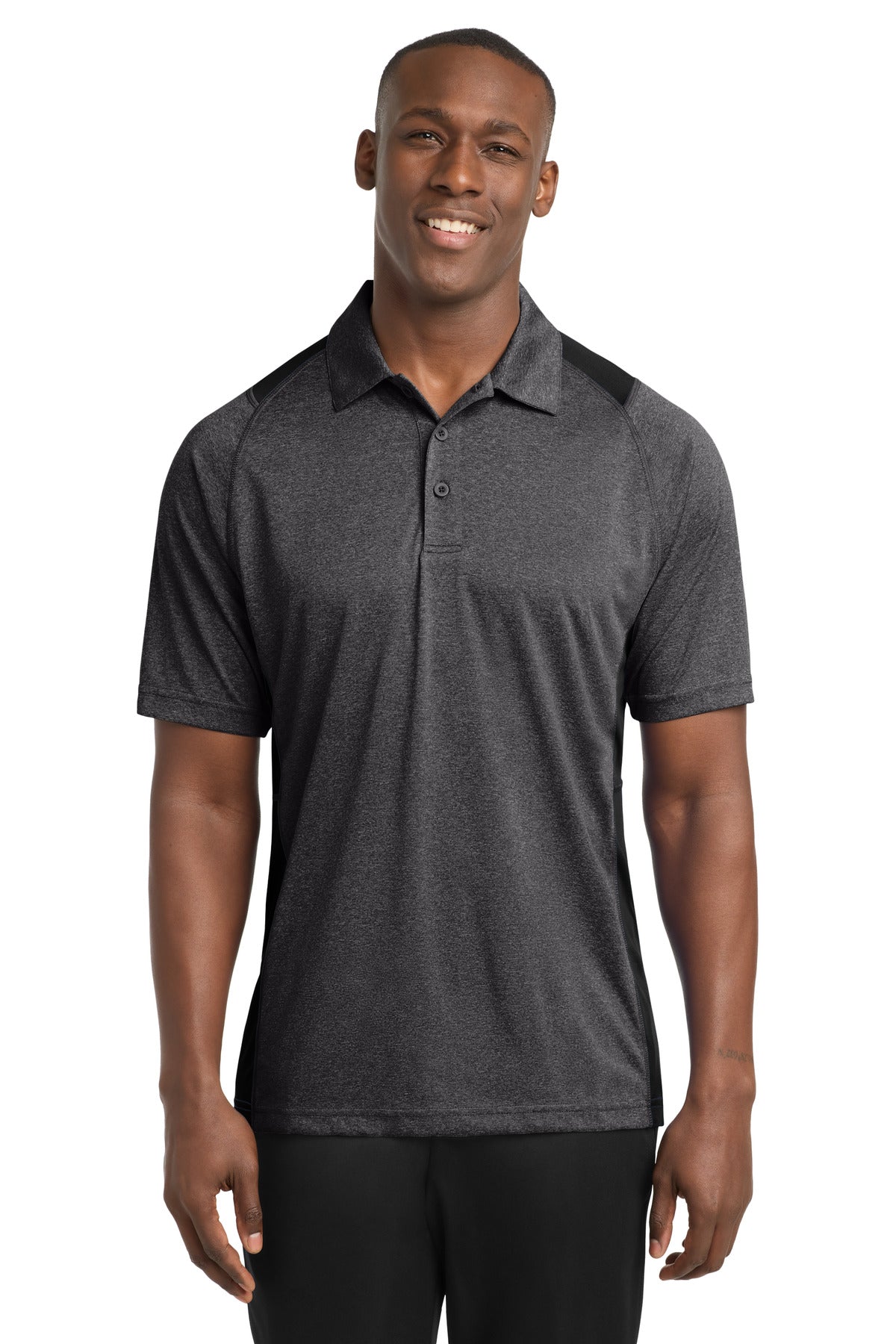 SanMar ST665_graphiteheatherblack_model_front.jpg