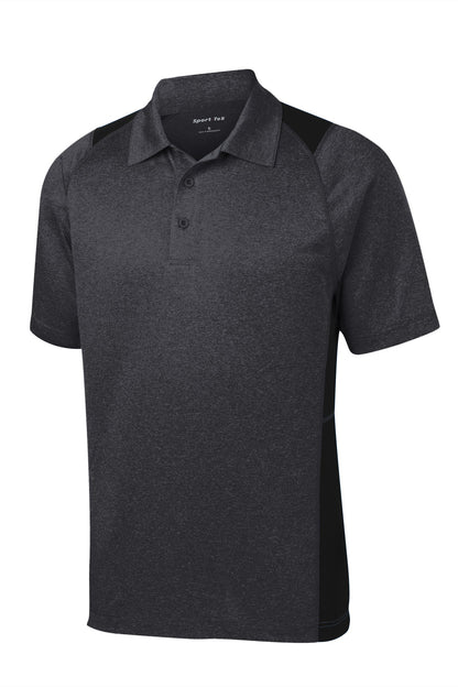 Sport-Tek Heather Colorblock Contender Polo. ST665