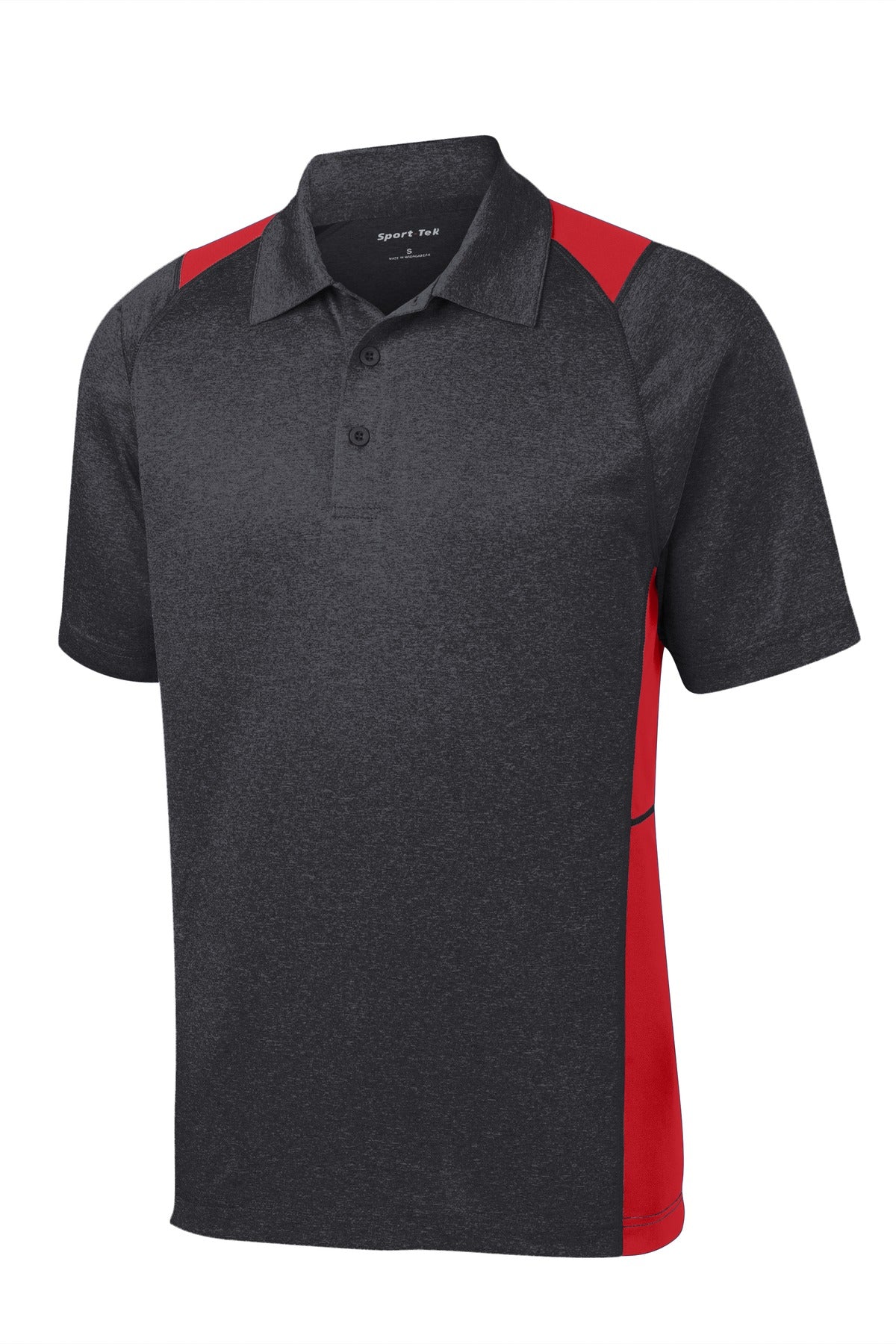 Sport-Tek Heather Colorblock Contender Polo. ST665