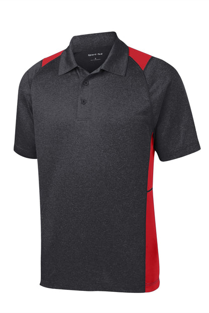 Sport-Tek Heather Colorblock Contender Polo. ST665
