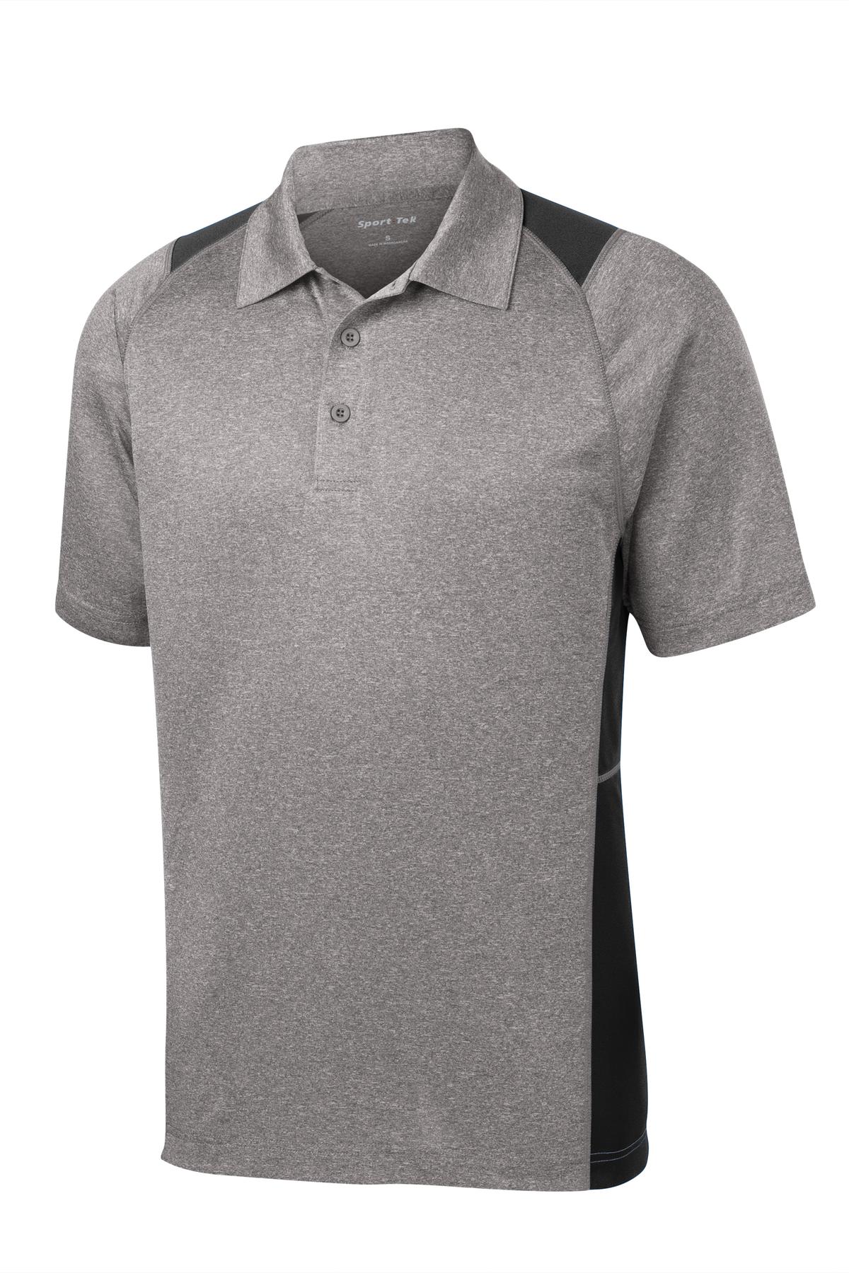 Sport-Tek Heather Colorblock Contender Polo. ST665