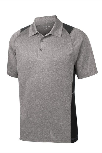 Sport-Tek Heather Colorblock Contender Polo. ST665