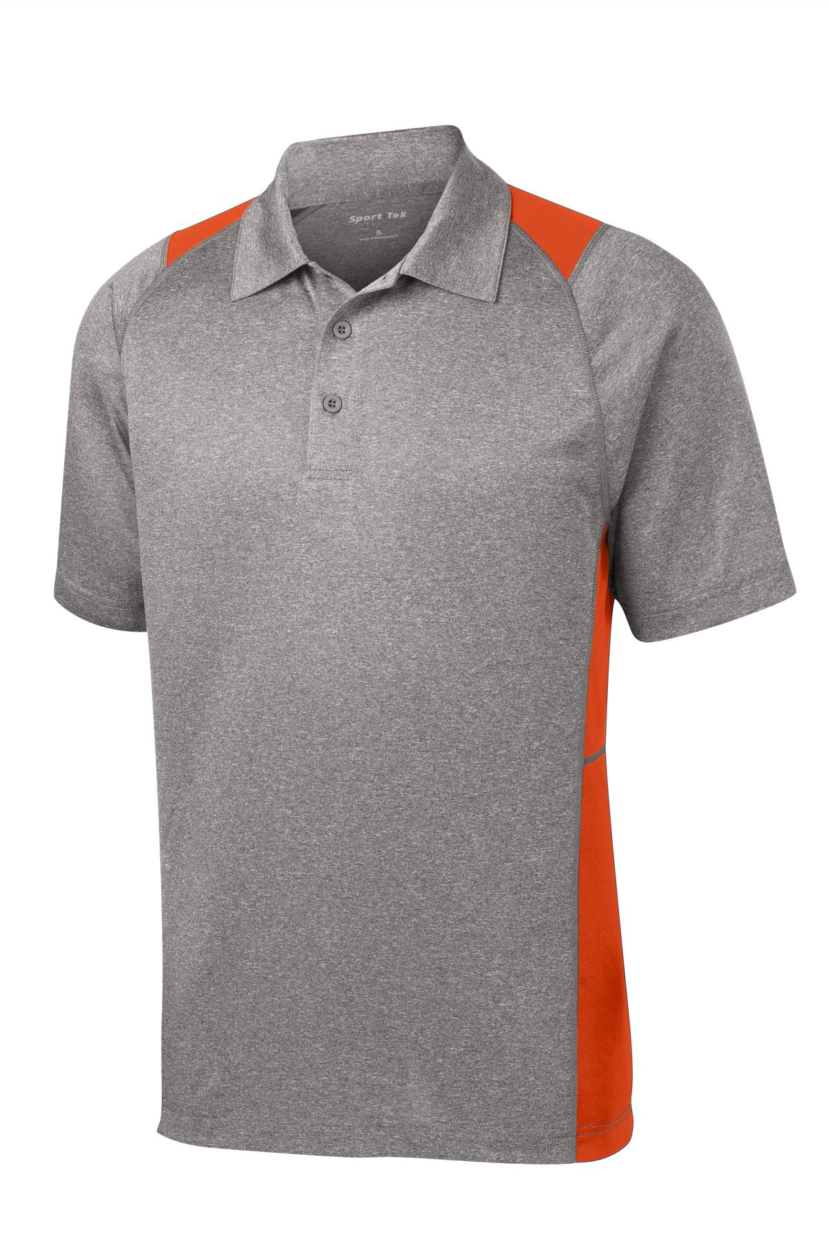 Sport-Tek Heather Colorblock Contender Polo. ST665