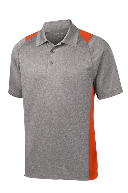 Sport-Tek Heather Colorblock Contender Polo. ST665