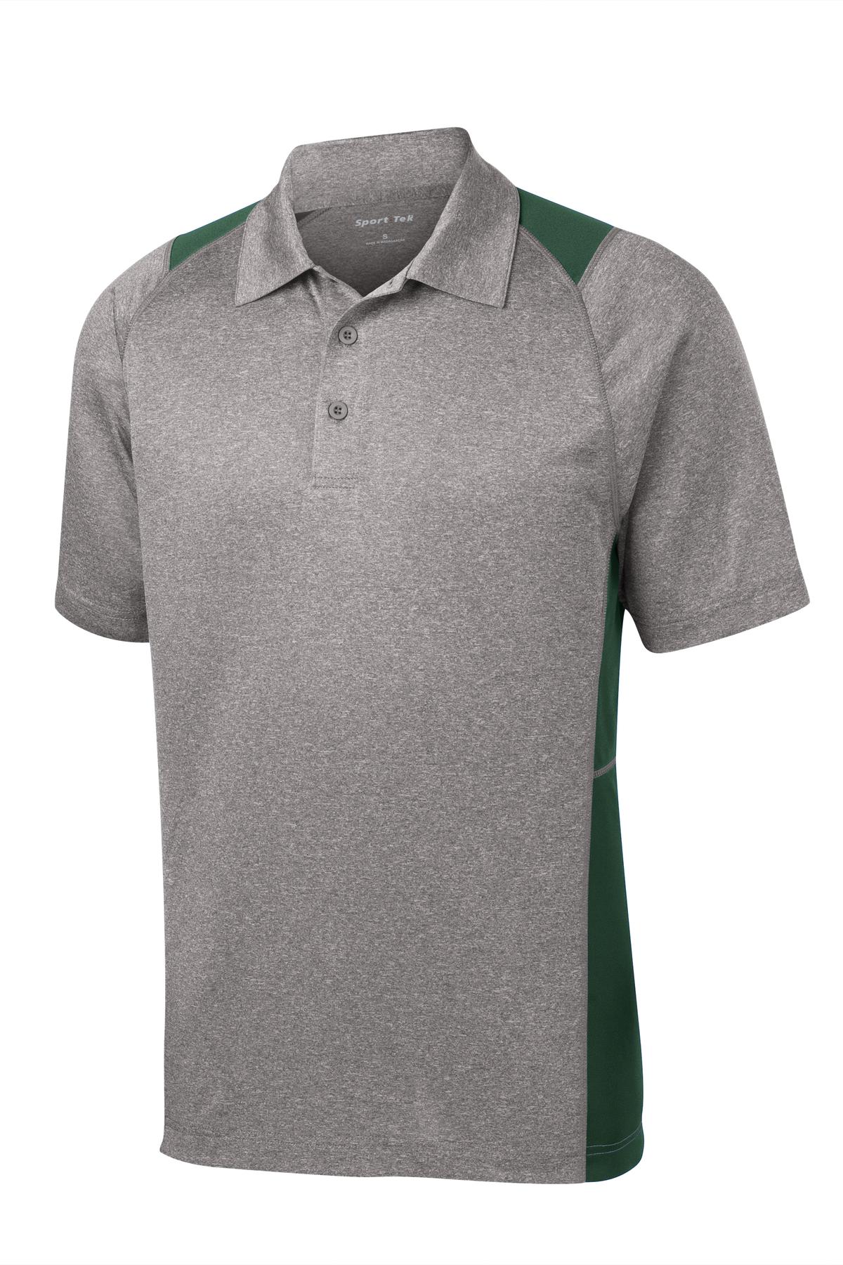 Sport-Tek Heather Colorblock Contender Polo. ST665